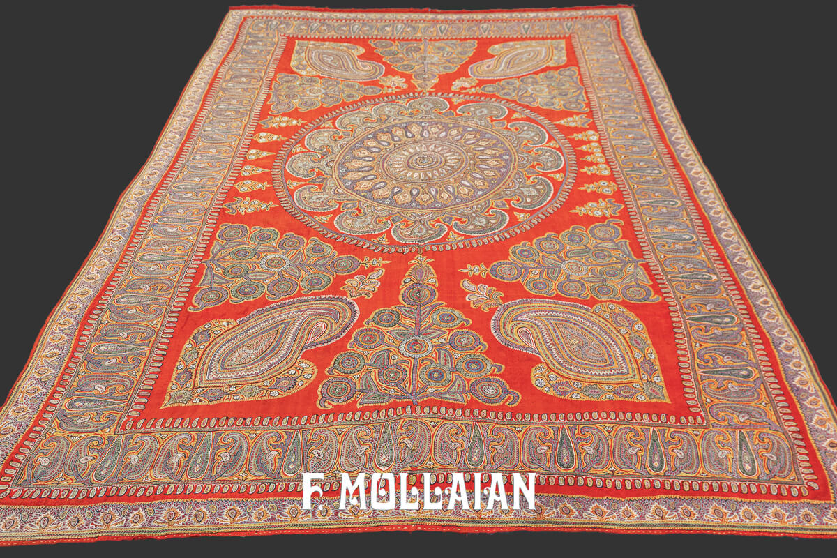Antique Persian Textile Termeh Embroidery Qajar n°:173681