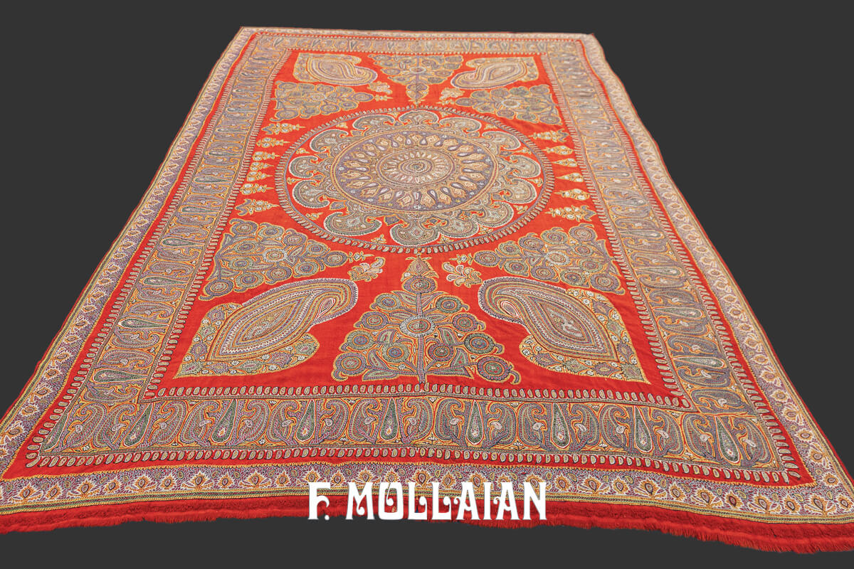 Antique Persian Textile Termeh Embroidery Qajar n°:173681