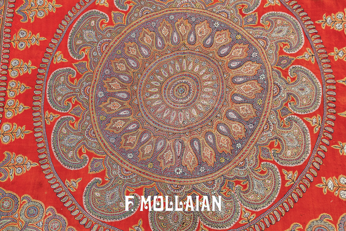 Antique Persian Textile Termeh Embroidery Qajar n°:173681