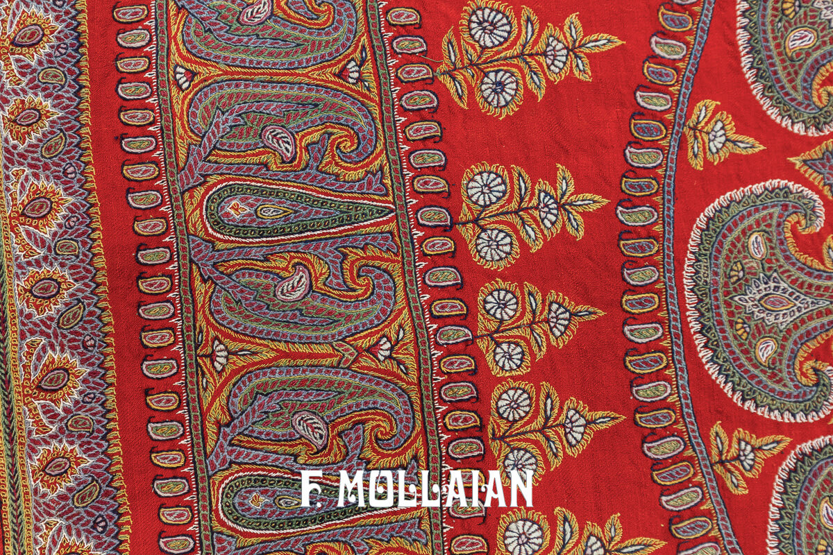 Antique Persian Textile Termeh Embroidery Qajar n°:173681