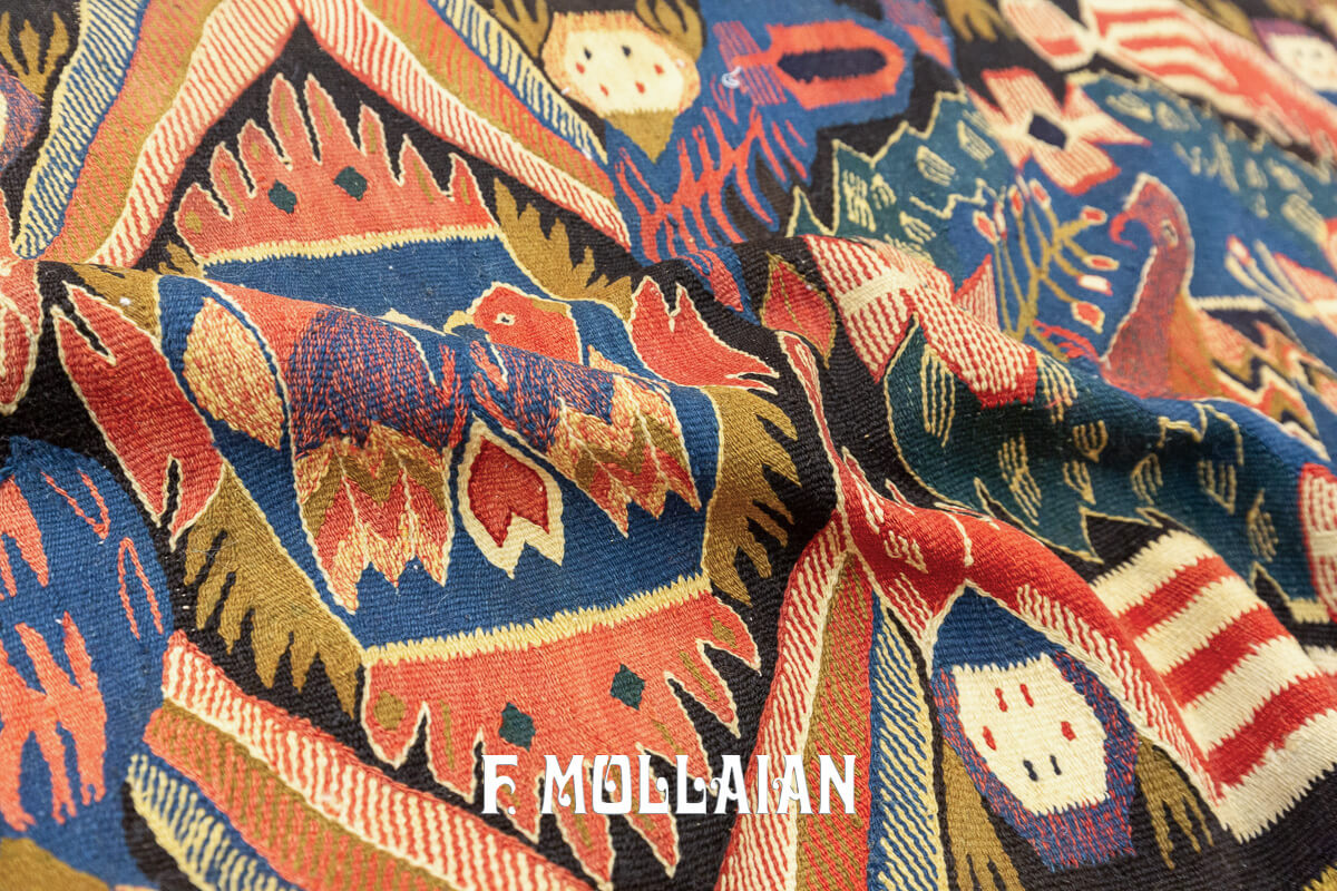 Antique Swedish Rölakan Textile Birds n°:191619