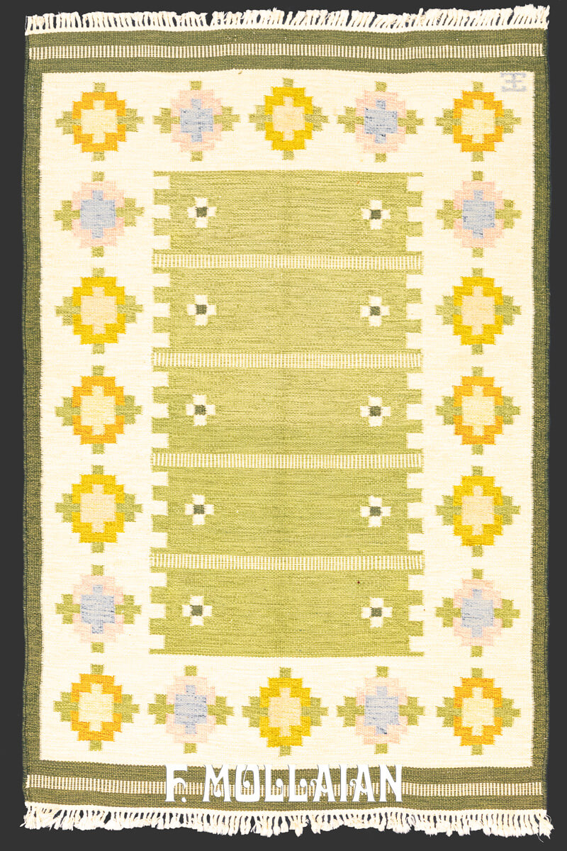 Swedish Kilim Rug Signed n°:210775