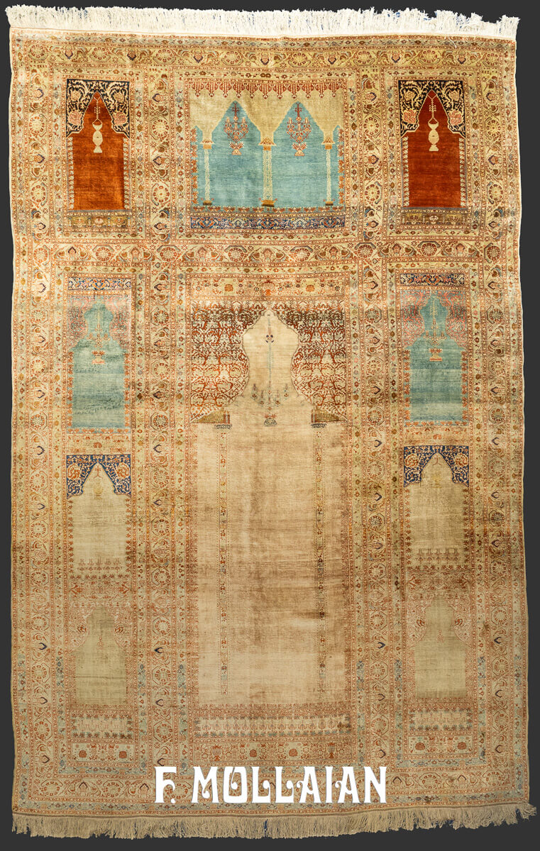 Rare Rug Tabriz Hadji Djialili All in Silk n°:225565
