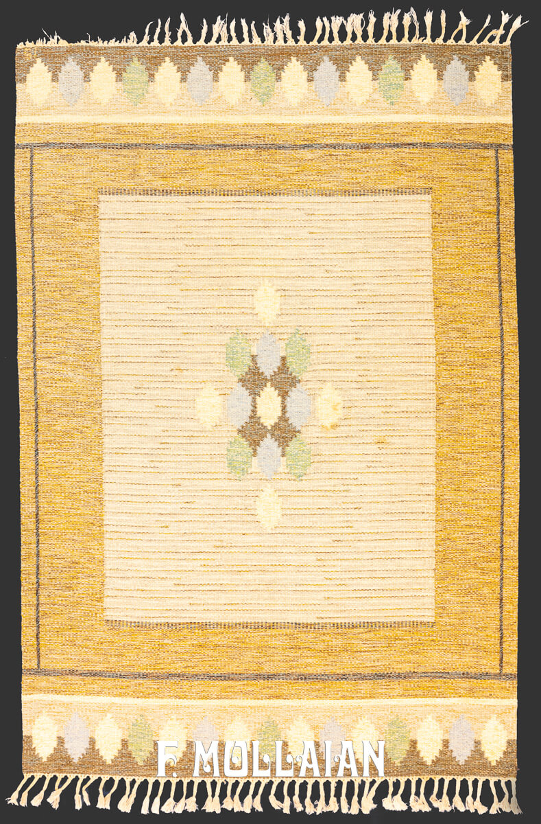 Swedish Kilim Rug Special Medallion n°:236581