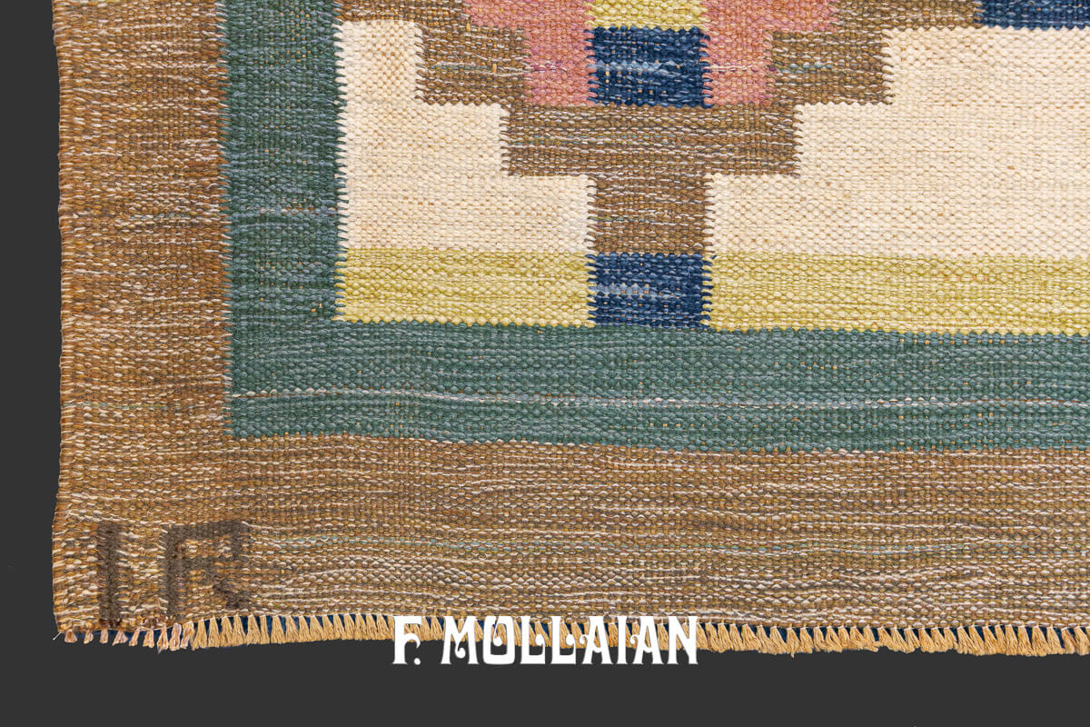 Swedish Kilim Rug Signed IR n°:239892