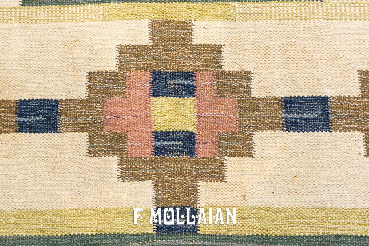 Swedish Kilim Rug Signed IR n°:239892