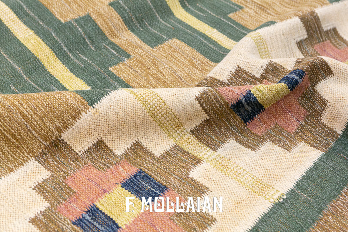 Swedish Kilim Rug Signed IR n°:239892