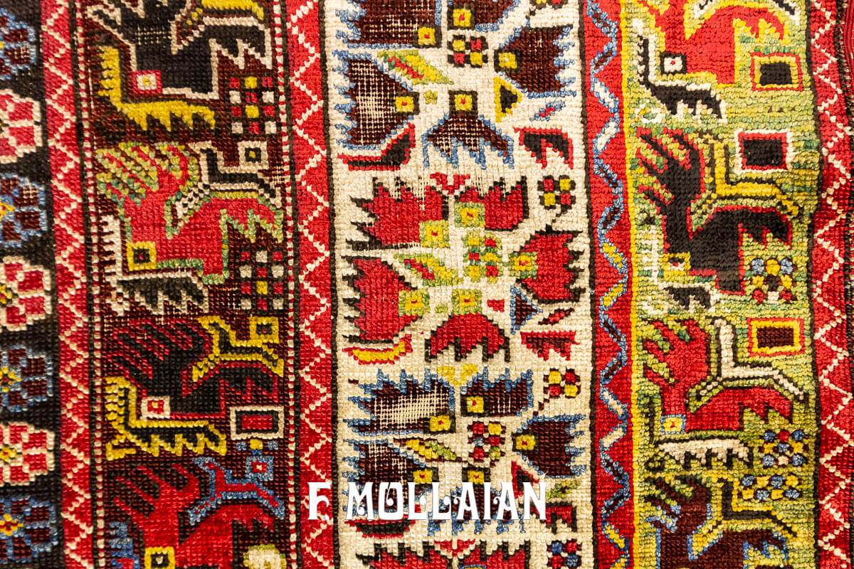 Antique Silk Rug Turkish Ghiordes n°:243369