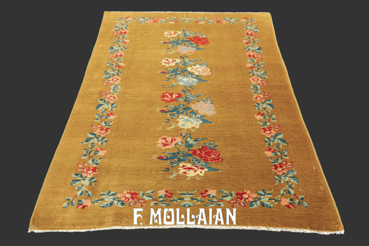 Turkish Rug Fesane Goldish Color n°:244756