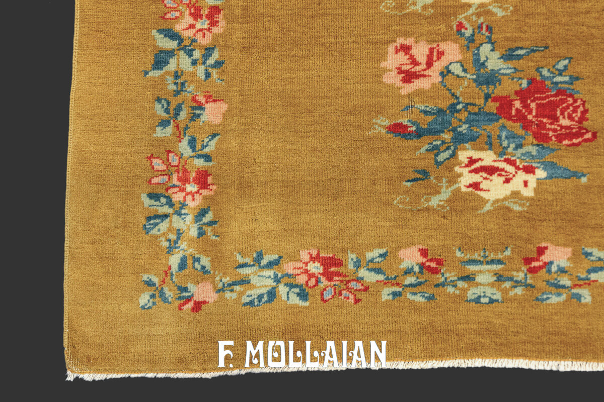 Turkish Rug Fesane Goldish Color n°:244756