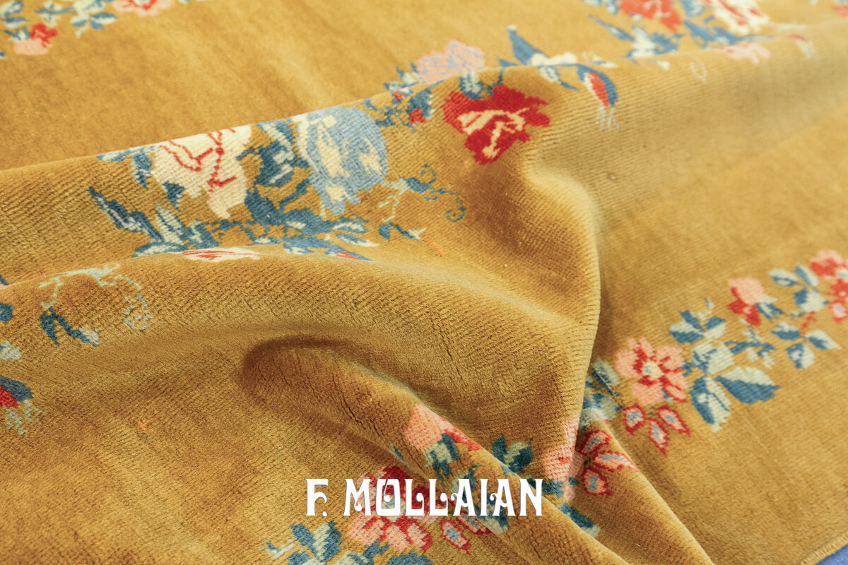 Turkish Rug Fesane Goldish Color n°:244756