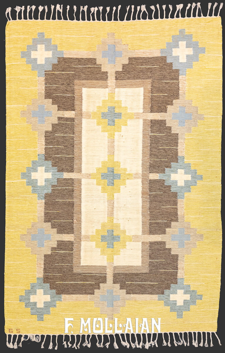 Swedish Kilim Rug Signed GS n°:247811
