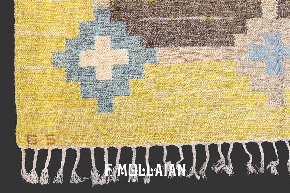 Swedish Kilim Rug Signed GS n°:247811