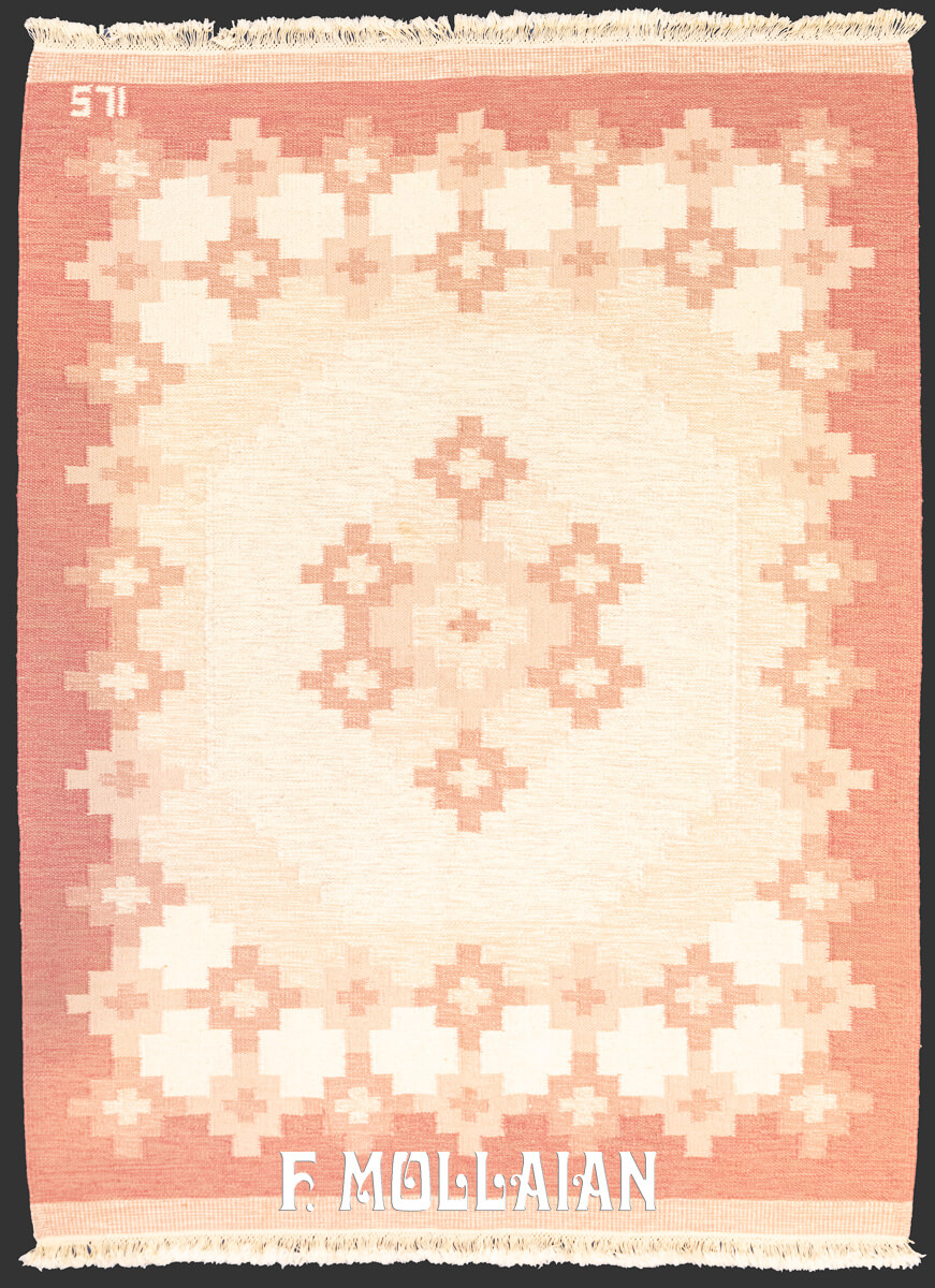 Swedish Kilim Rug Signed ILS n°:250987