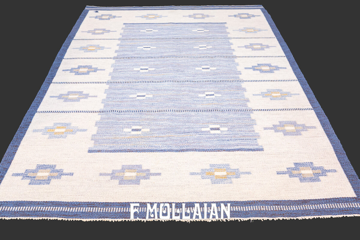 Swedish Kilim Rug Geometric n°:260825