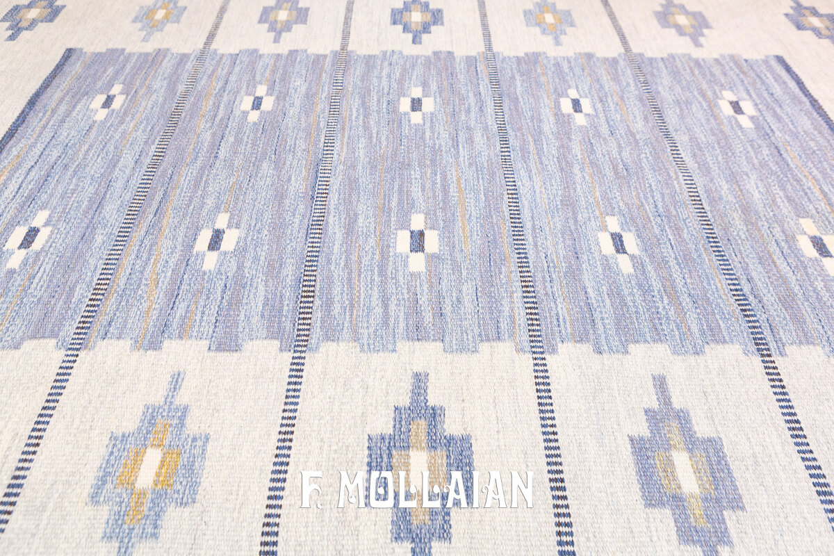 Swedish Kilim Rug Geometric n°:260825