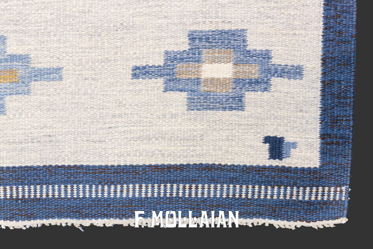 Swedish Kilim Rug Geometric n°:260825