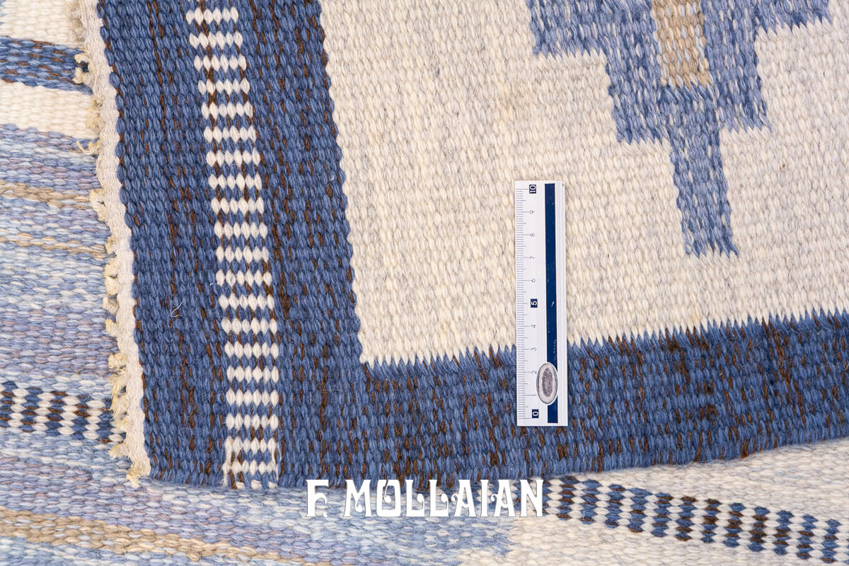Swedish Kilim Rug Geometric n°:260825