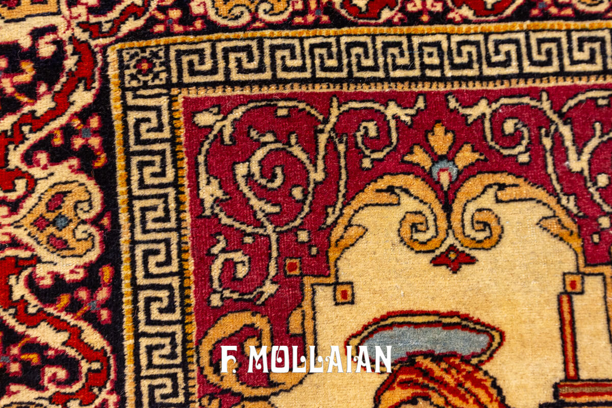 Isfahan Rug Figurative Virgin Mary and Baby Jesus n°:269552
