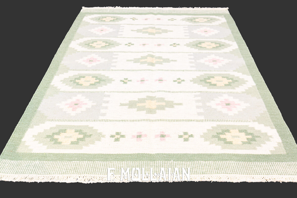 Kilim Svedese Verde n°:298052