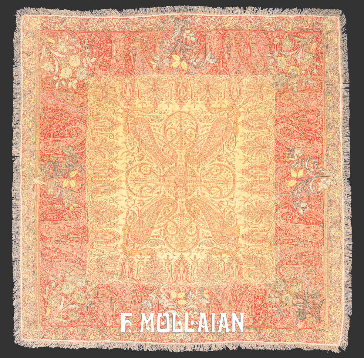 Antique Indian Textile Silk And Metal Thread Embroidery n°:351114