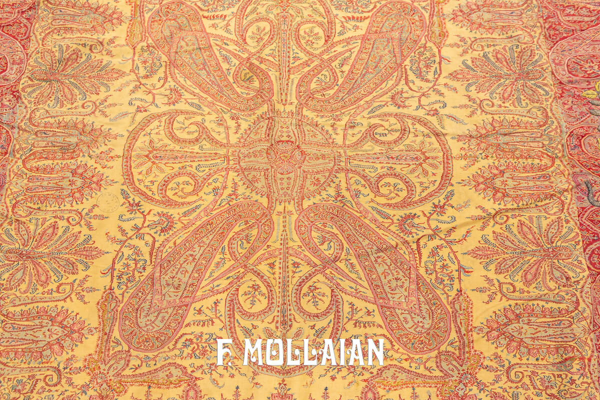 Antique Indian Textile Silk And Metal Thread Embroidery n°:351114