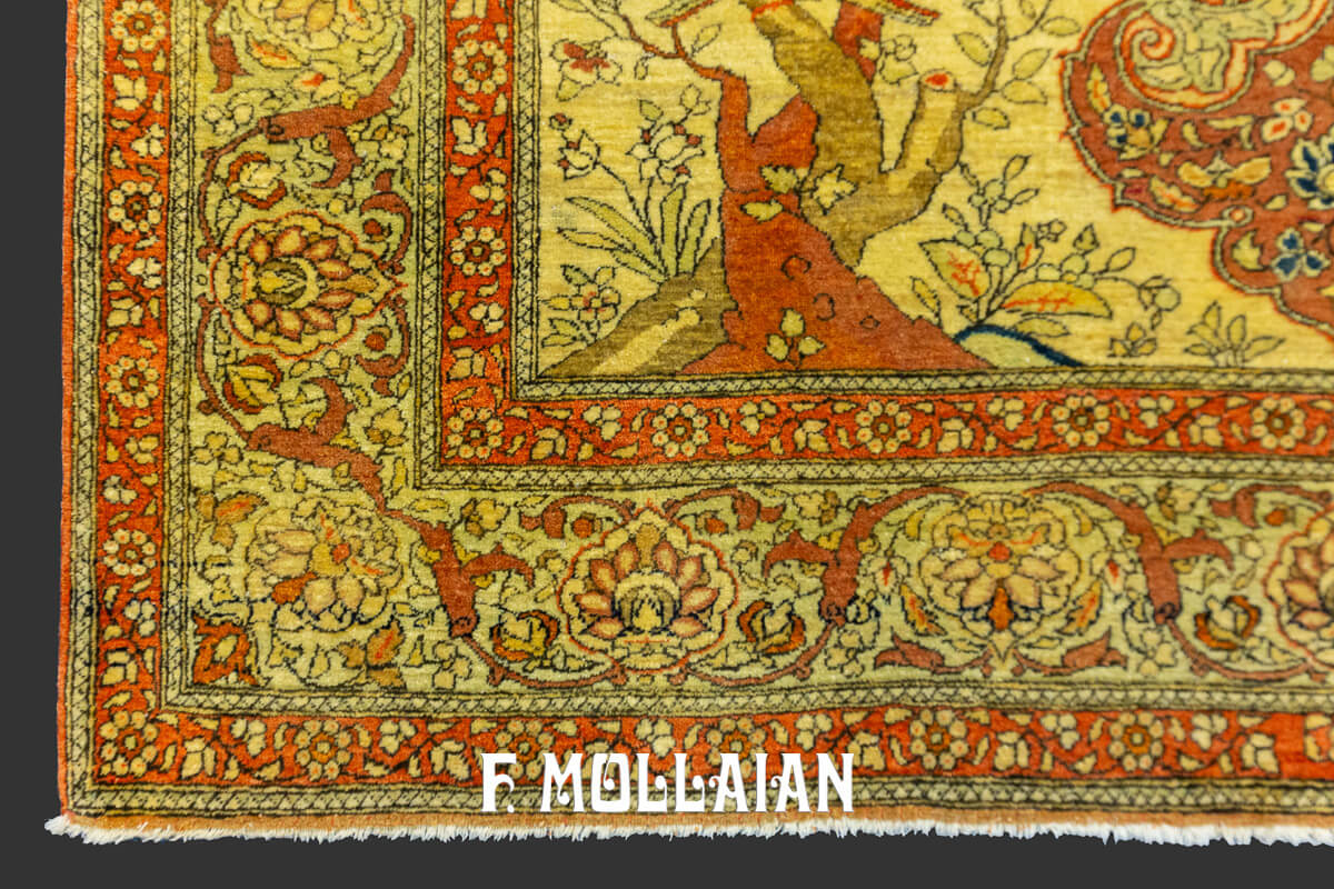 Antique Pictorial Rug Isfahan, Ordered and Unique n°:364846