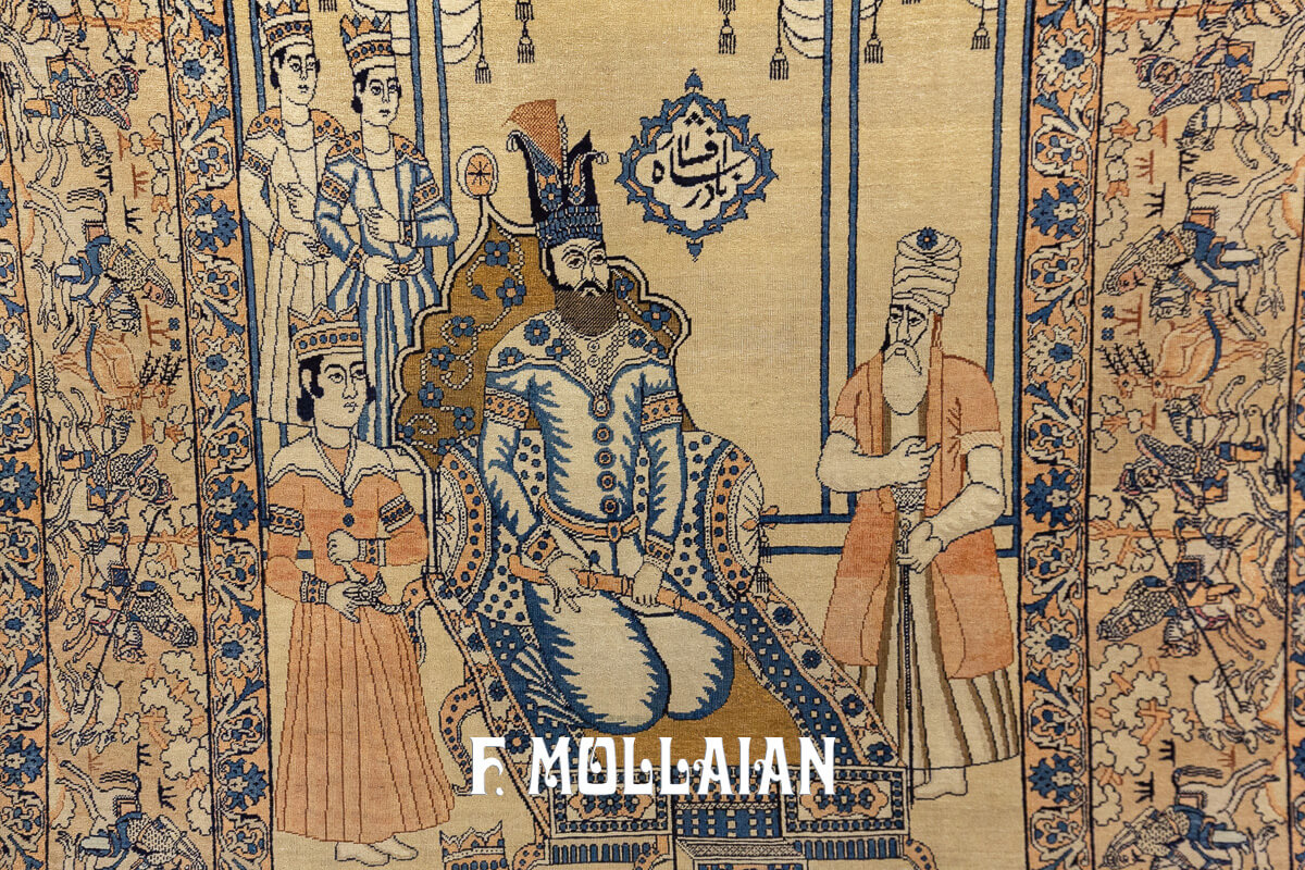 Antique Pictorial Rug Kerman Ravar n°:378922