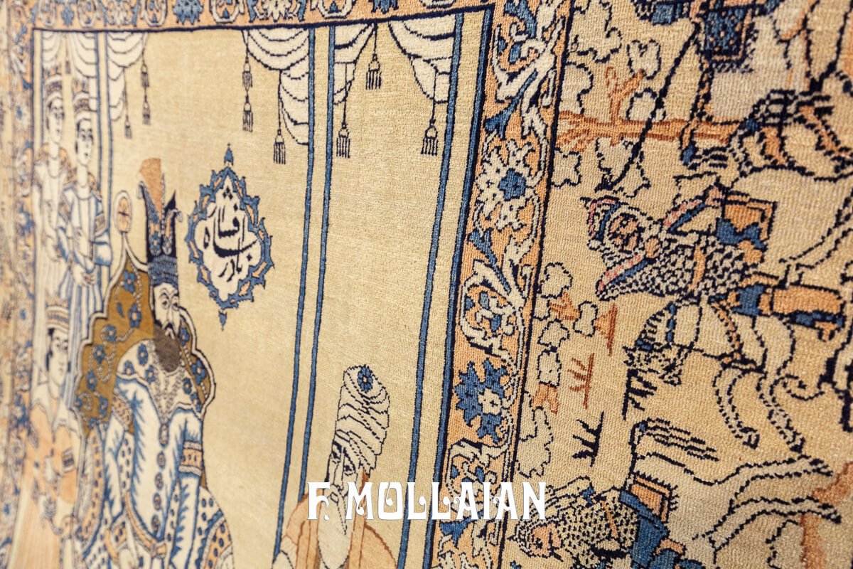 Antique Pictorial Rug Kerman Ravar n°:378922