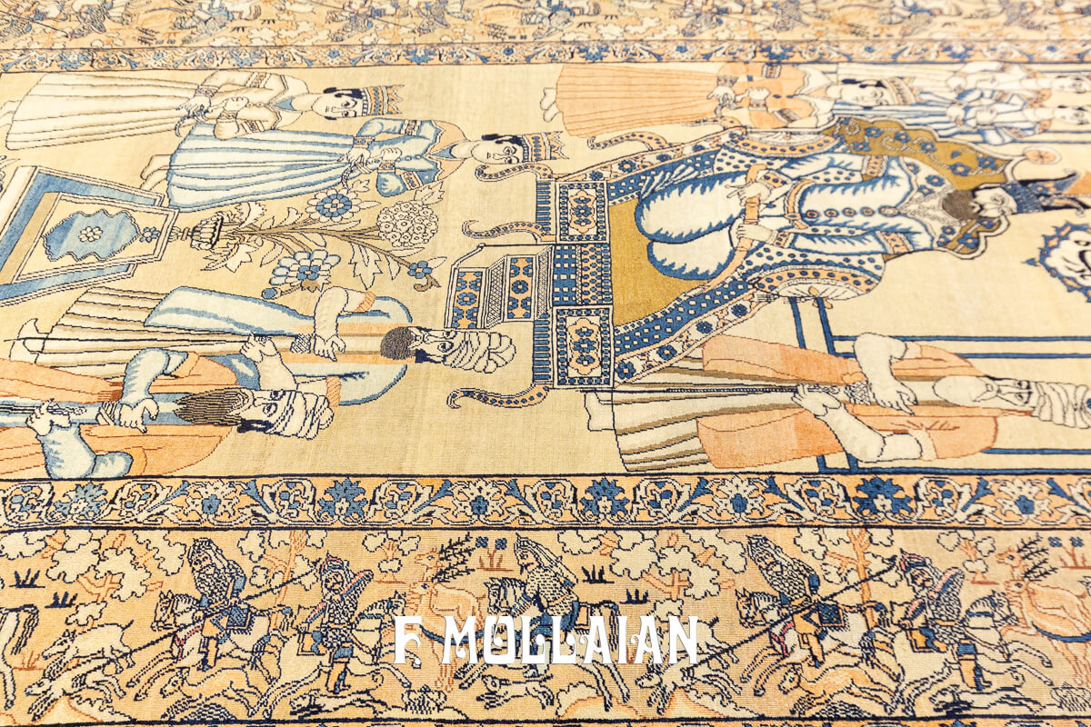 Antique Pictorial Rug Kerman Ravar n°:378922