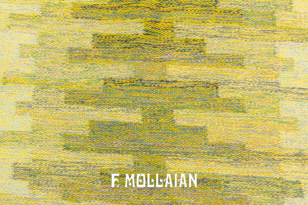 Swedish Kilim Rug Green Shade n°:381059