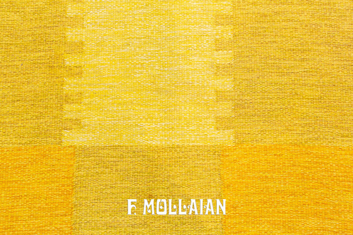 Swedish Kilim Rug Goldish Color n°:405438