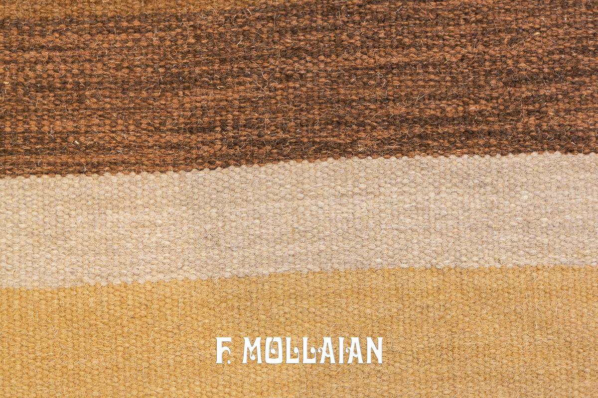 Swedish Kilim Rug Brown Wool n°:412262