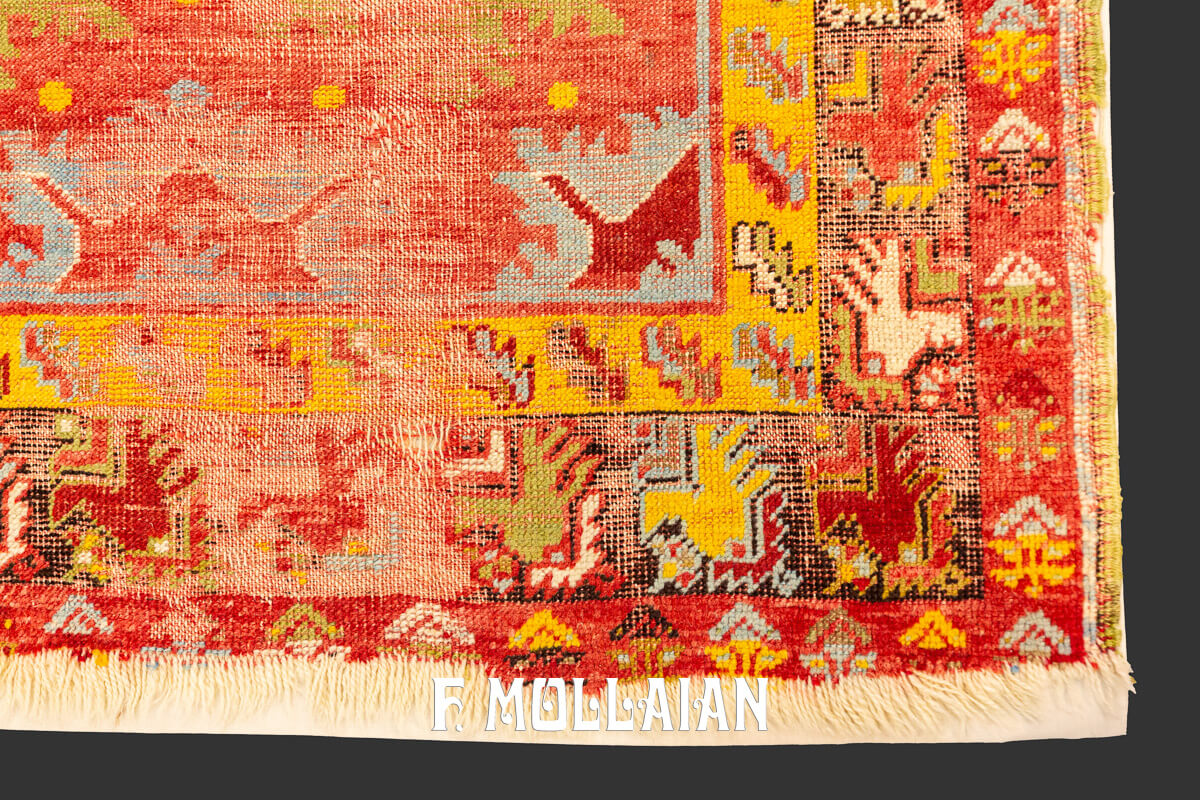Antique Turkish Rug with Textile Support n°:427923
