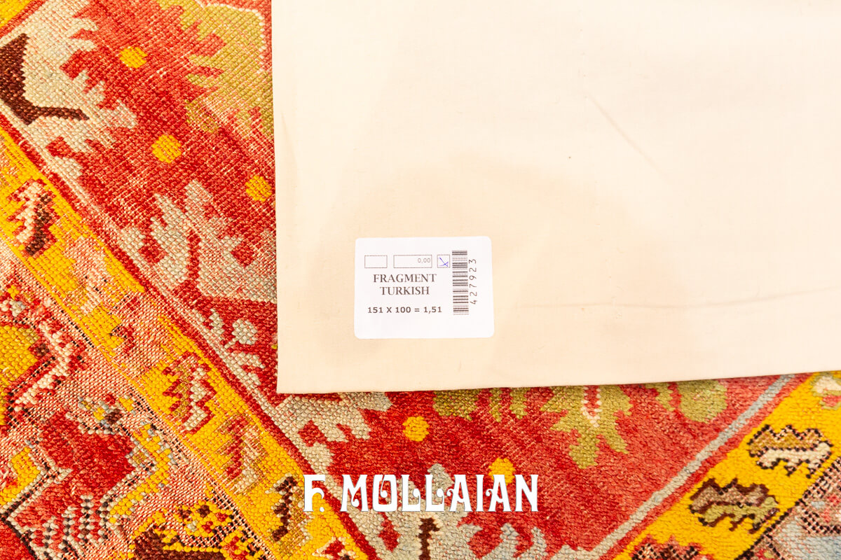 Antique Turkish Rug with Textile Support n°:427923