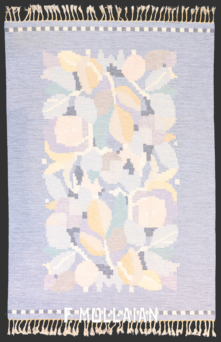 Swedish Kilim Rug Abstract Design n°:464378