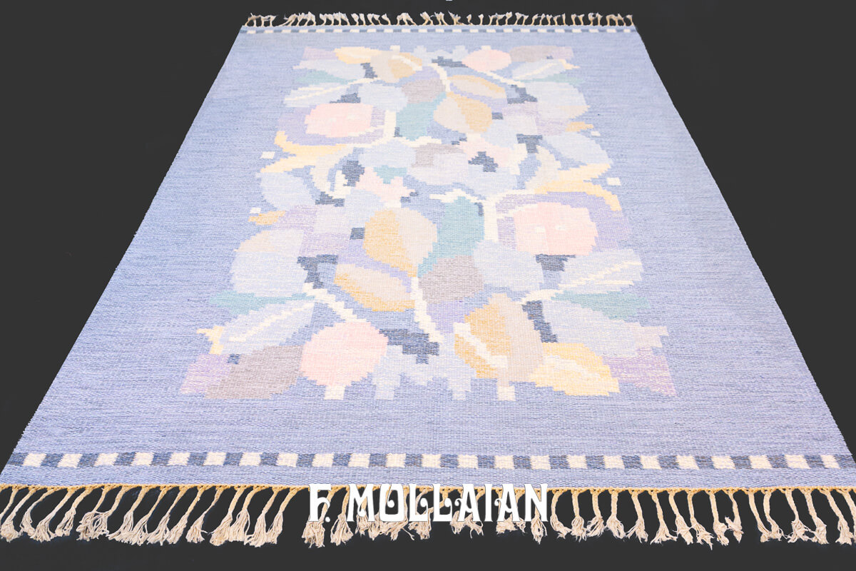 Swedish Kilim Rug Abstract Design n°:464378