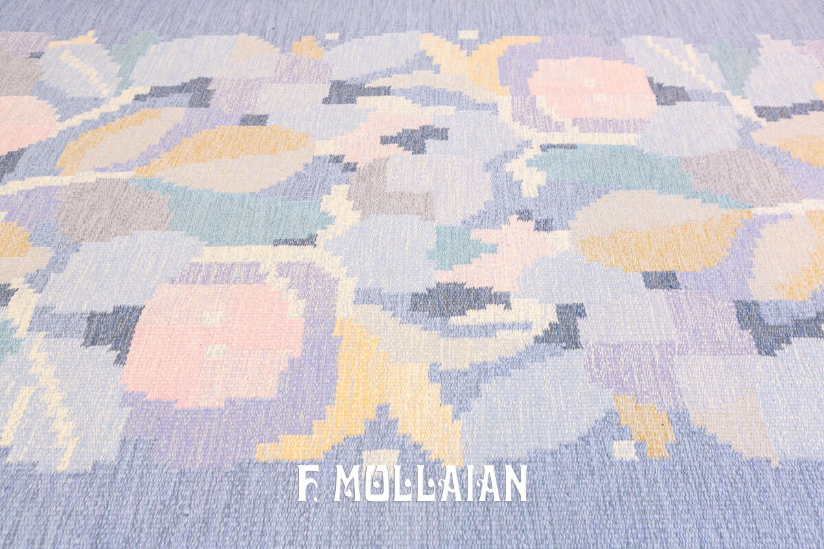 Swedish Kilim Rug Abstract Design n°:464378