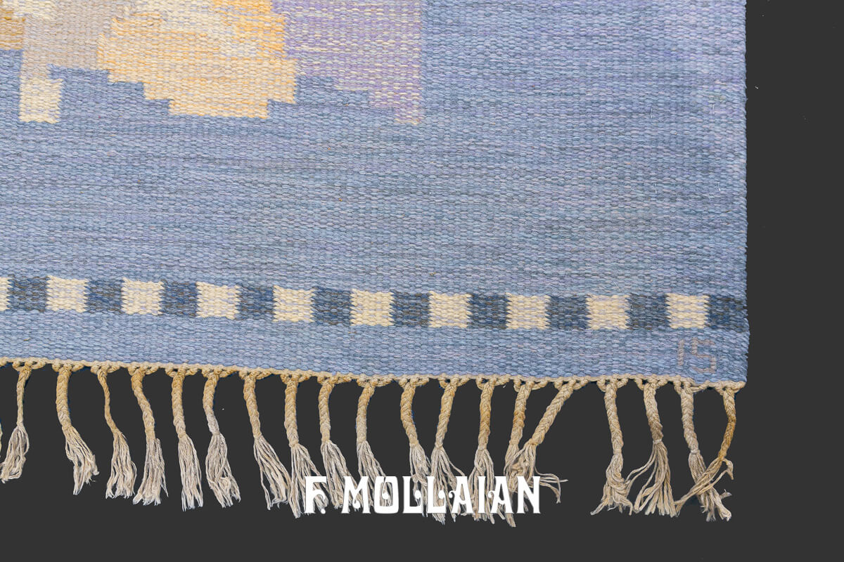 Swedish Kilim Rug Abstract Design n°:464378