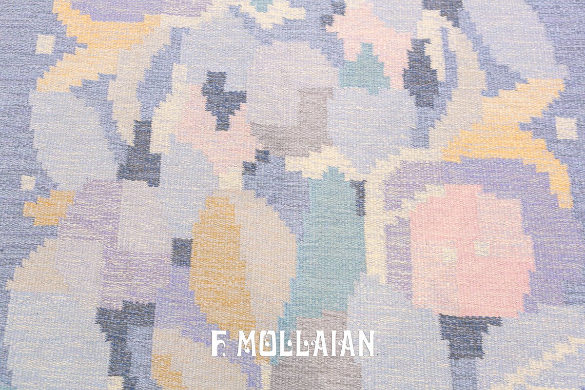 Swedish Kilim Rug Abstract Design n°:464378