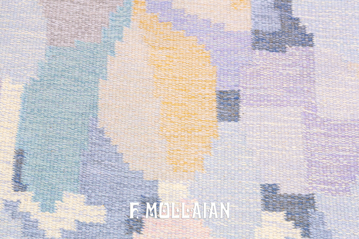 Swedish Kilim Rug Abstract Design n°:464378
