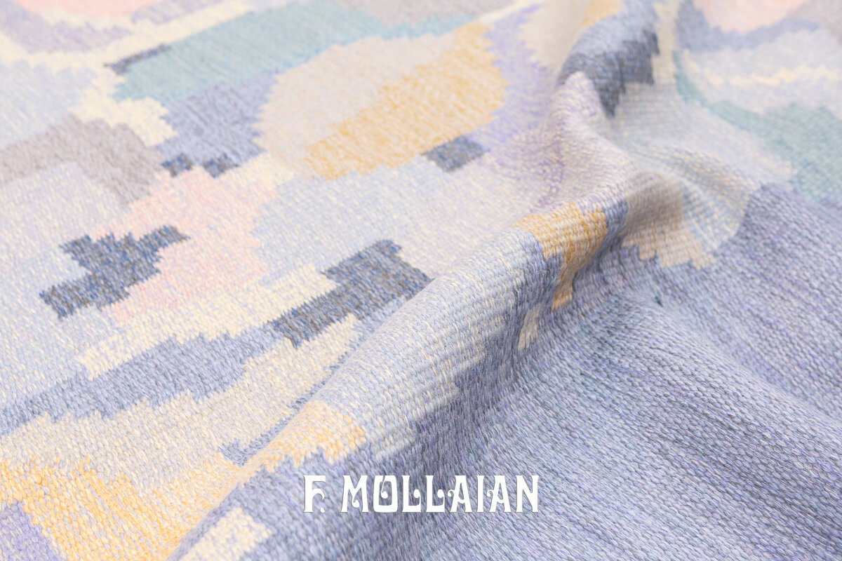 Swedish Kilim Rug Abstract Design n°:464378
