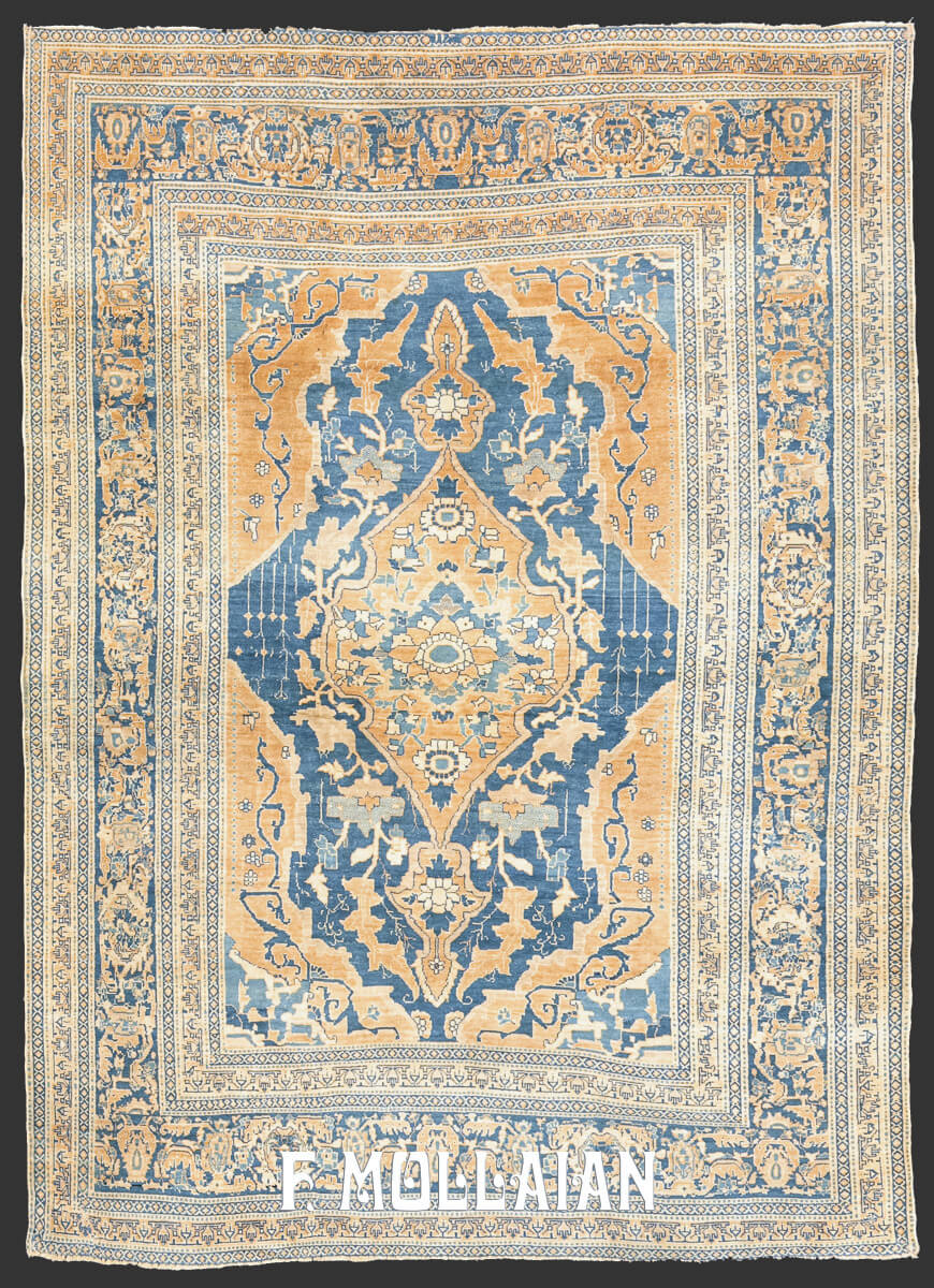 Antique Silk Rug Persian Tabriz n°:481005