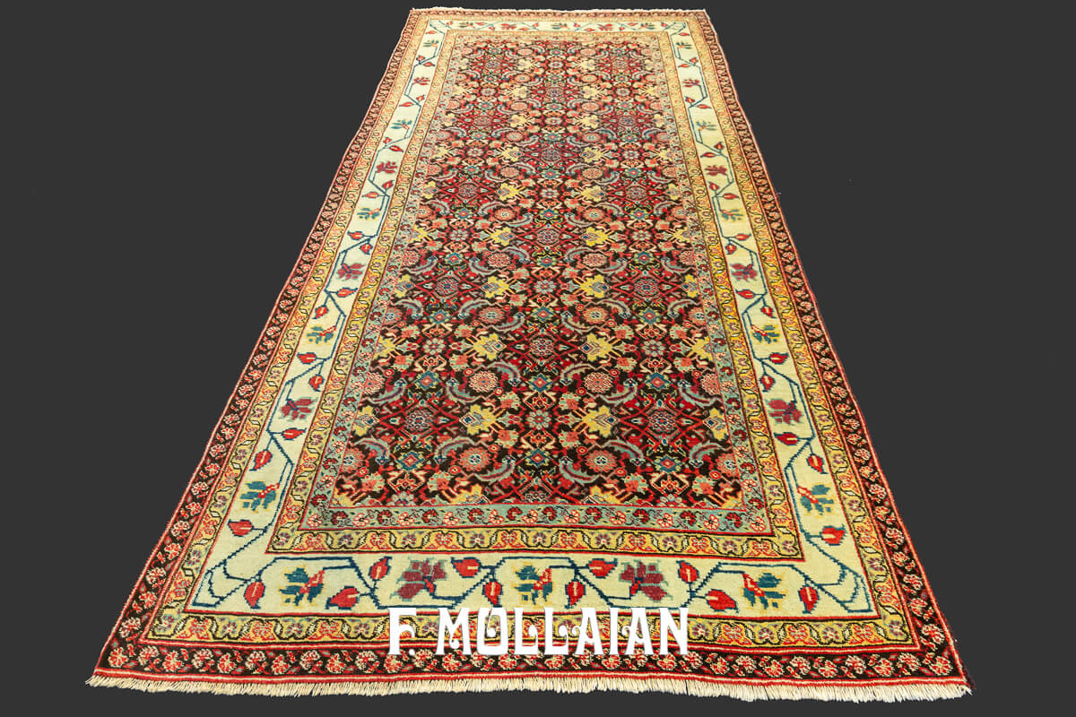 Antique Indian Rug Agra All-Over Fish Design n°:481455