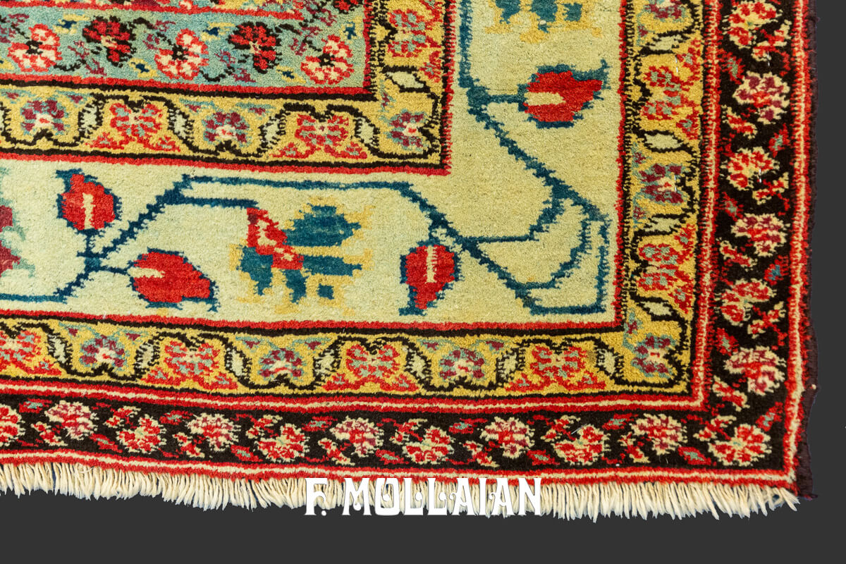 Antique Indian Rug Agra All-Over Fish Design n°:481455