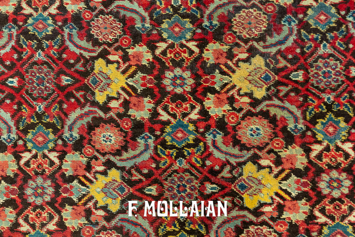 Antique Indian Rug Agra All-Over Fish Design n°:481455