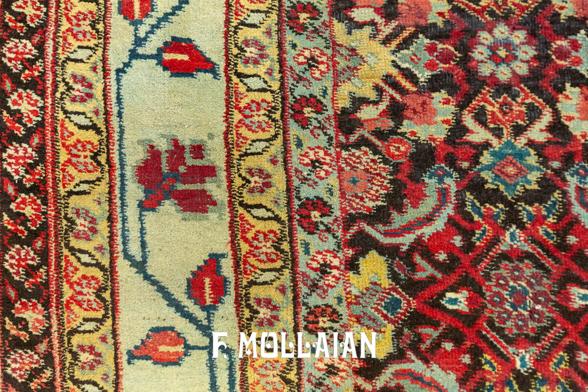 Antique Indian Rug Agra All-Over Fish Design n°:481455