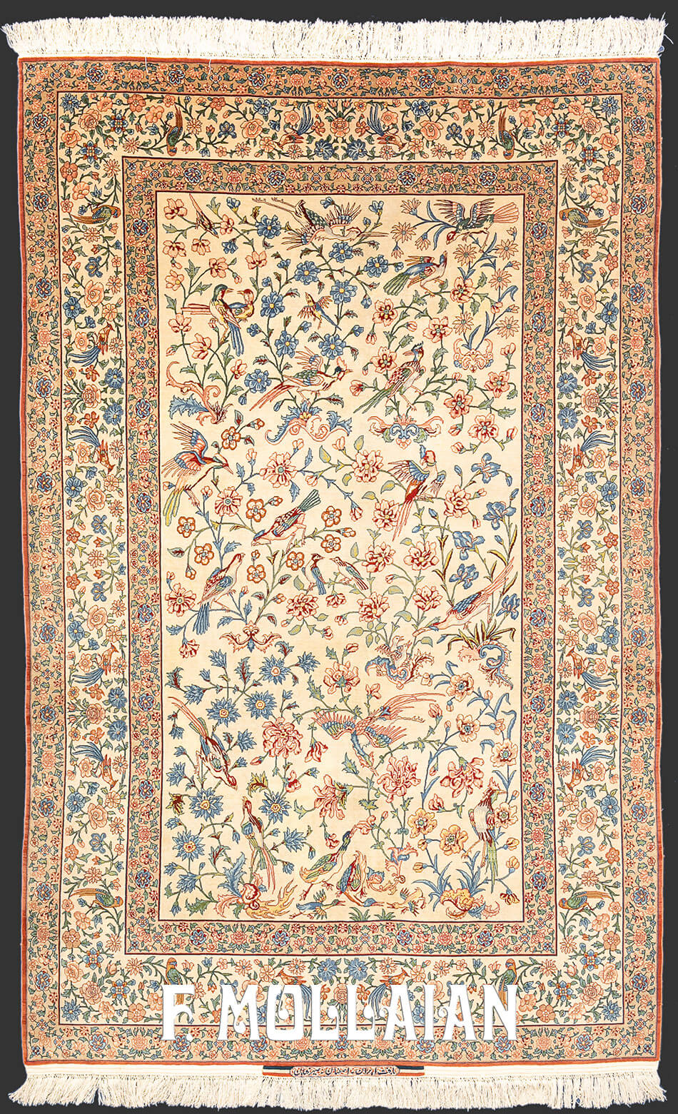 Isfahan Rug Signed Seyrafian, Gol O Bolbol Design n°:482015