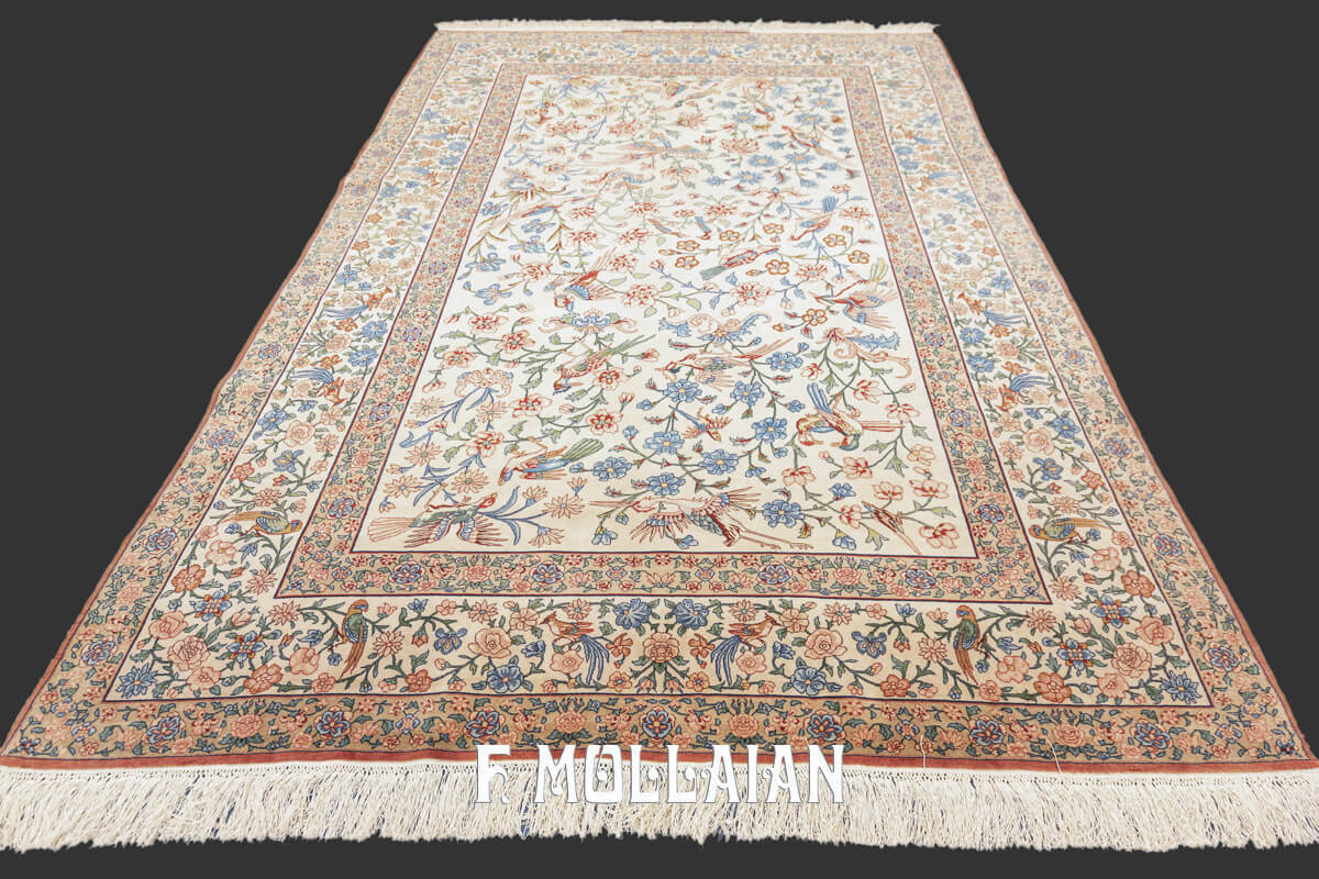 Isfahan Rug Signed Seyrafian, Gol O Bolbol Design n°:482015