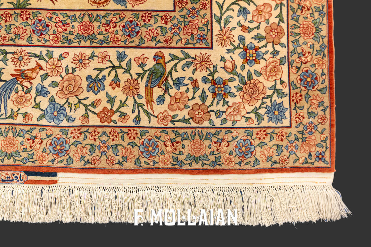 Isfahan Rug Signed Seyrafian, Gol O Bolbol Design n°:482015